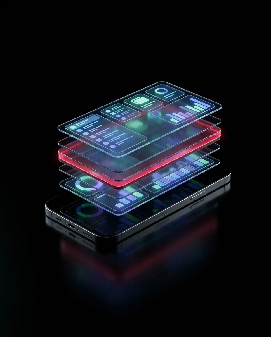 Layered enterprise dashboard interfaces